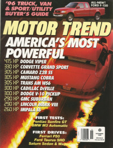 MOTOR TREND 1995 NOV - XR4Ti, JOTA, SHO, F50, GTS-R
